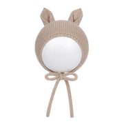 Cashmere Wool Knit Baby squirrel Hat, Little Animal Kids Beanie Bonnet, Warm Kitty Knitted hat for boy Girl