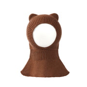 Cashmere Wool Knit Baby bear Hat, Little Animal Kids Beanie Bonnet, Warm Kitty Knitted hat for boy Girl