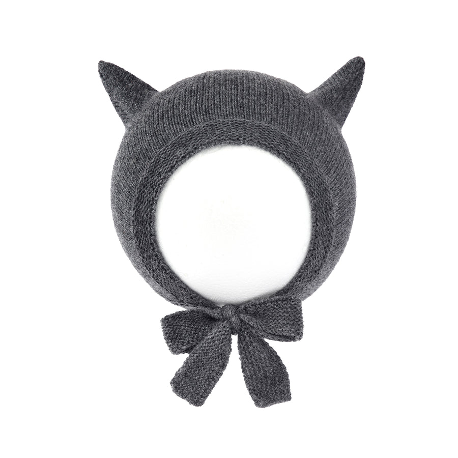 Cashmere Wool Knit Baby Fox Hat, Little Animal Kids Beanie Bonnet, Warm Kitty Knitted hat for boy Girl