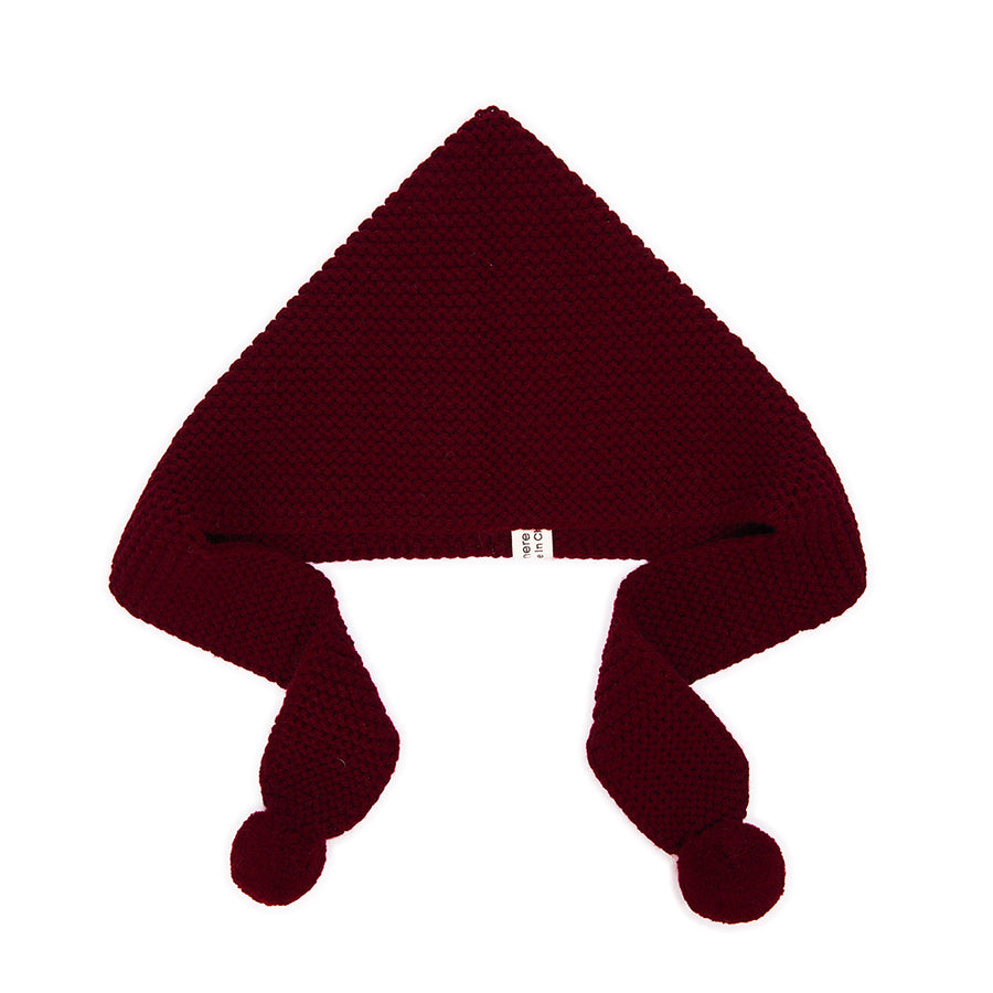 Cashmere Wool Knit Baby Hat, wool ball scarf  Beanie Bonnet, Warm Kitty Knitted hat for boy Girl