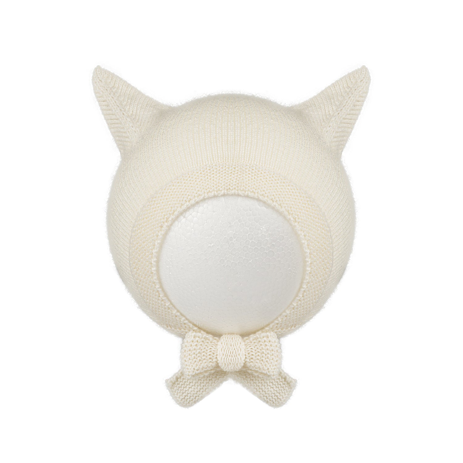 Cashmere Wool Knit Baby Fox Hat, Little Animal Kids Beanie Bonnet, Warm Kitty Knitted hat for boy Girl