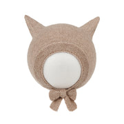 Cashmere Wool Knit Baby Fox Hat, Little Animal Kids Beanie Bonnet, Warm Kitty Knitted hat for boy Girl
