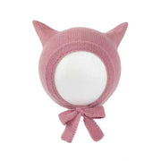 Cashmere Wool Knit Baby Fox Hat, Little Animal Kids Beanie Bonnet, Warm Kitty Knitted hat for boy Girl