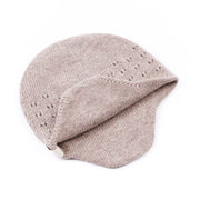 Cashmere Wool Knit Bonnet Newborn Double Layer Baby Knited hat Warm Hats for Baby Boys Girlsreversable hat