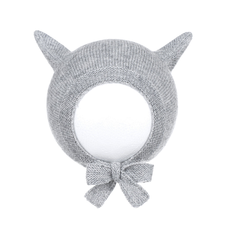 Cashmere Wool Knit Baby Fox Hat, Little Animal Kids Beanie Bonnet, Warm Kitty Knitted hat for boy Girl